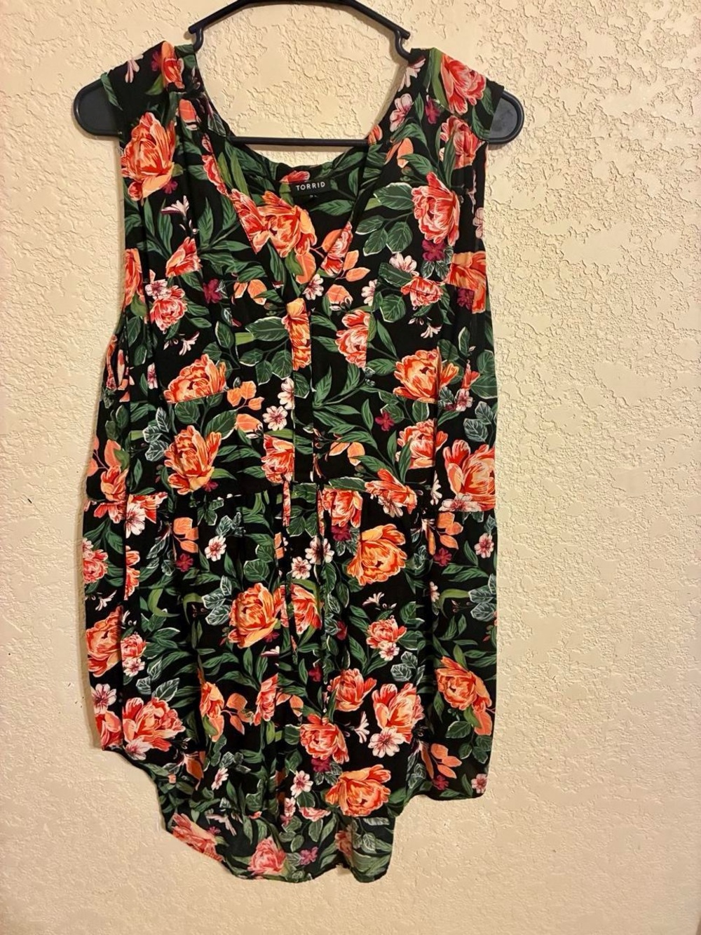 Torrid Black Floral Top 2
